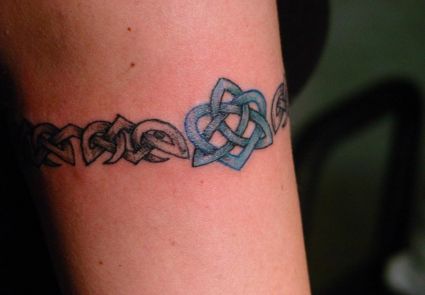 Celtic Heart And Tribal Band Tattoo